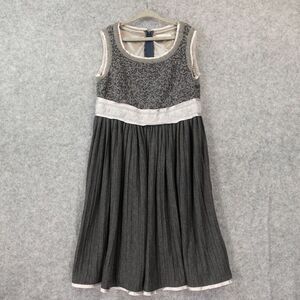Girls Chic Party Dress 10 Silver Gray Sequin Lace Plisse Holiday MONNALISA ITALY
